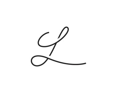 L Harfi Logo İş Şablonu Vector ico