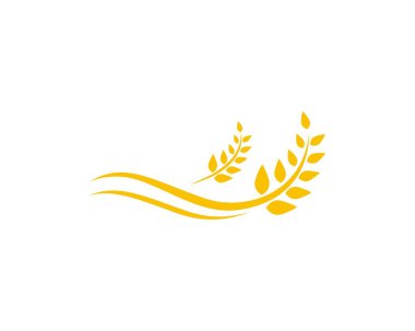 Tarım buğday logosu vektör ikonu tasarımı