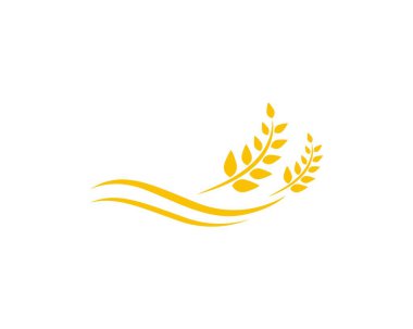 Tarım buğday logosu vektör ikonu tasarımı
