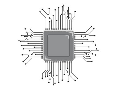 devre illüstrasyon vektör şablonu