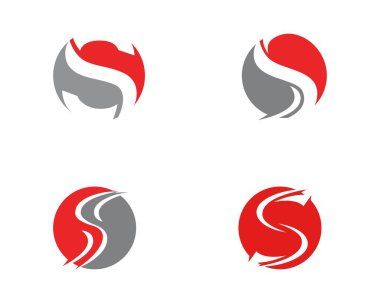 S harfi logosu, vektör simgesi tasarımı