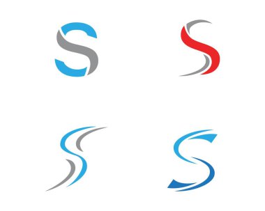 S Harfi Logosu, vektör simgesi