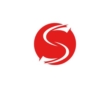 S Harfi Logosu, vektör simgesi