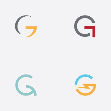 Baş harfleri G logo vektör tasarım şablonu