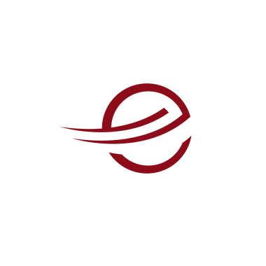 E harfi logo tasarım şablonu