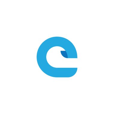 E harfi logo tasarım şablonu