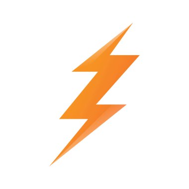 Şimşek, Flash logo şablon vektör simgesi 