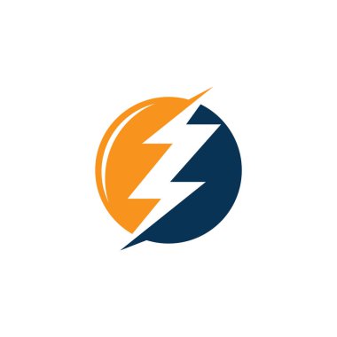 Şimşek, Flash logo şablon vektör simgesi 