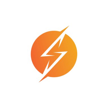 Şimşek, Flash logo şablon vektör simgesi 