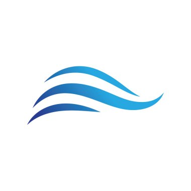 Su Dalgası Logo tasarım vektör şablonu
