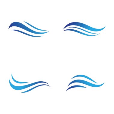 Su Dalgası Logo tasarım vektör şablonu