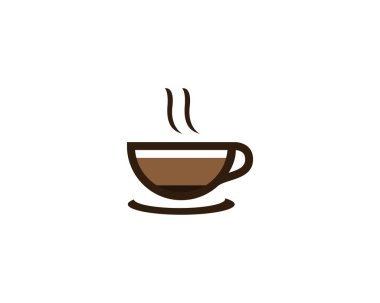 Kahve fincanı Logo Şablonu vektör simgesi dekoru
