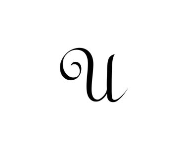 U Letter Logo İş Şablonu Vektör simgesi