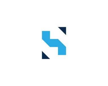 HS Harf Logo Şablonu Tasarım Vektörü 