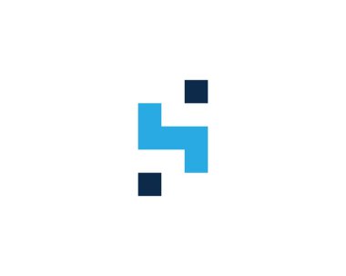 HS Harf Logo Şablonu Tasarım Vektörü 