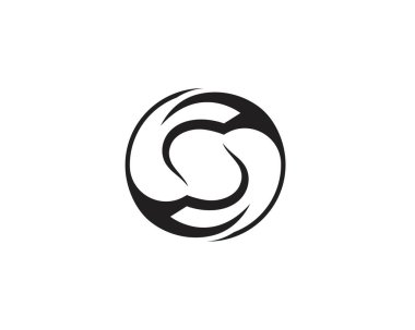 S harfi logosu, ses simgesi tasarım şablonu ögesi
