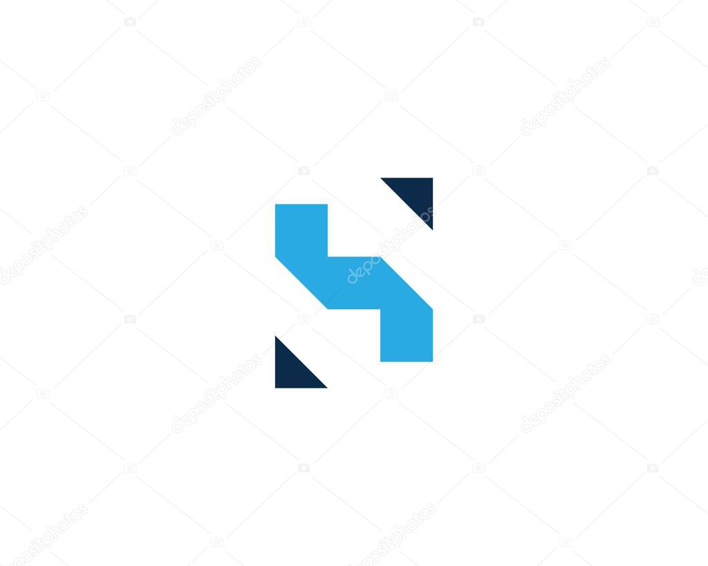 HS Letter Logo Template Design Vector