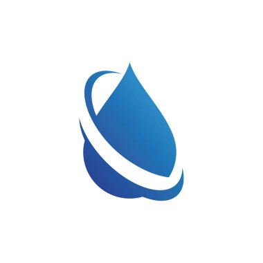 mavi su damlası Logo Şablonu vektör çizimi dekoru