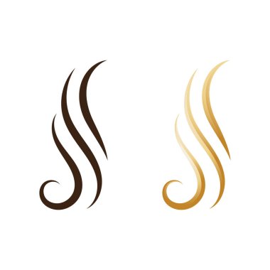 saç logosu vektör sembolü, illüstrasyon simgesi