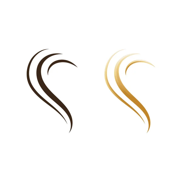 Logo Cheveux Symbole Vectoriel Icône Illustration — Image vectorielle