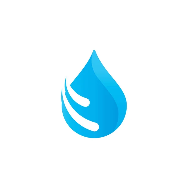 Gota Agua Logo Plantilla Vector Diseño Icono Agua — Vector de stock