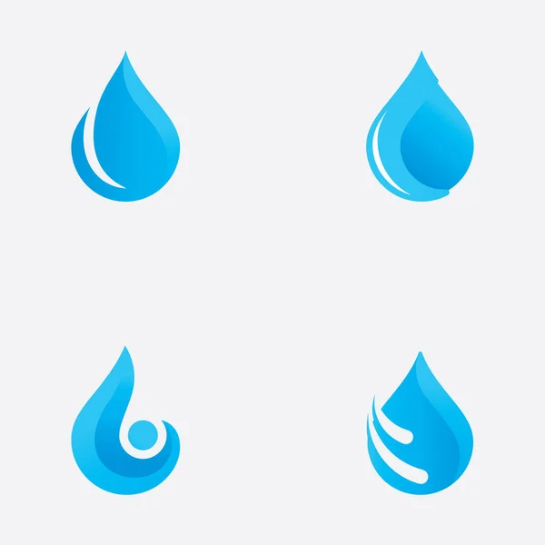 Wassertropfen Logo Template Vektor Wasser Symbol Design — Stockvektor