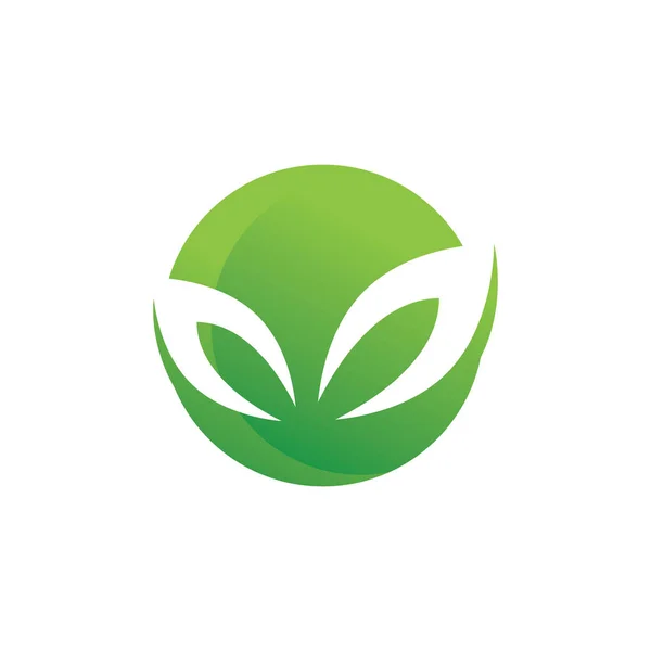 Grünes Blatt Logo Design Vorlage Modernes Blatt Logo Vektor — Stockvektor