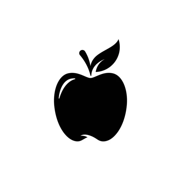 Äpple Logotyp Mall Design Vektor Rött Äpple Med Grönt Löv — Stock vektor