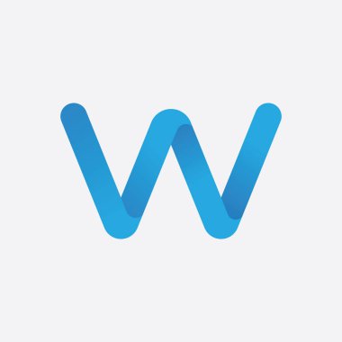 W Harfi Logo Şablonu Tasarımı 