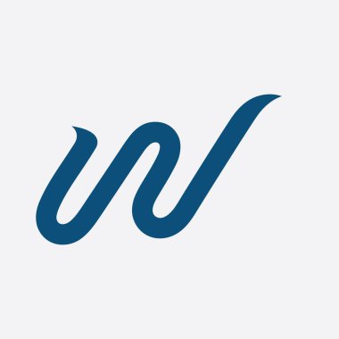 W Harfi Logo Şablonu Tasarımı 