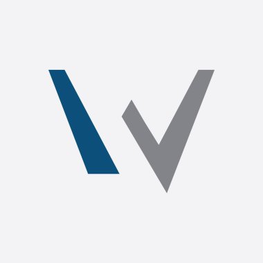 W Harfi Logo Şablonu Tasarımı 