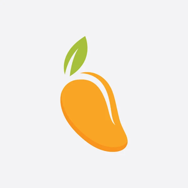 Mango Fresco Frutta Vettore Illustrazione Logo Icona — Vettoriale Stock