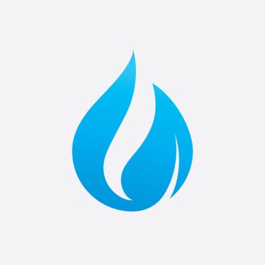 su damlası doğa logosu vektör illüstrasyon tasarımı