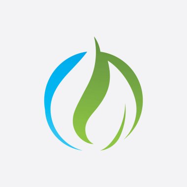 su damlası doğa logosu vektör illüstrasyon tasarımı