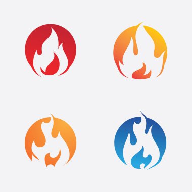 Ateş alev vektör çizimi tasarımı 