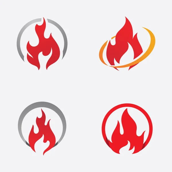 Illustration Vectorielle Flamme Feu — Image vectorielle