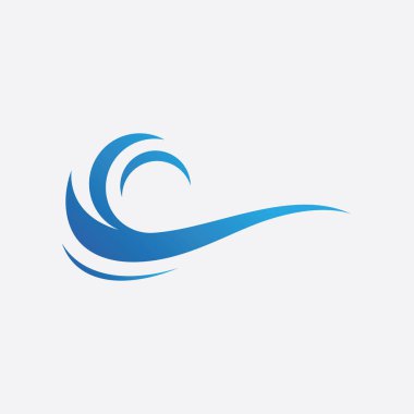 Mavi Dalga Logo Vektörü. su dalgası illüstrasyon şablonu tasarımı