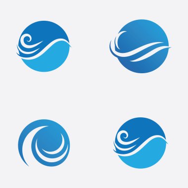 Mavi Dalga Logo Vektörü. su dalgası illüstrasyon şablonu tasarımı