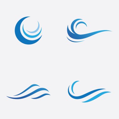 Mavi Dalga Logo Vektörü. su dalgası illüstrasyon şablonu tasarımı