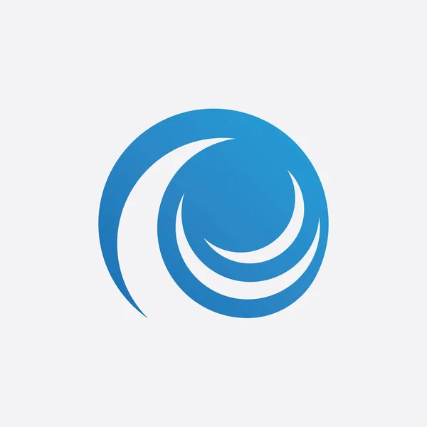Вектор Логотипу Синьої Хвилі Дизайн Шаблону Ілюстрації Водної Хвилі — стоковий вектор