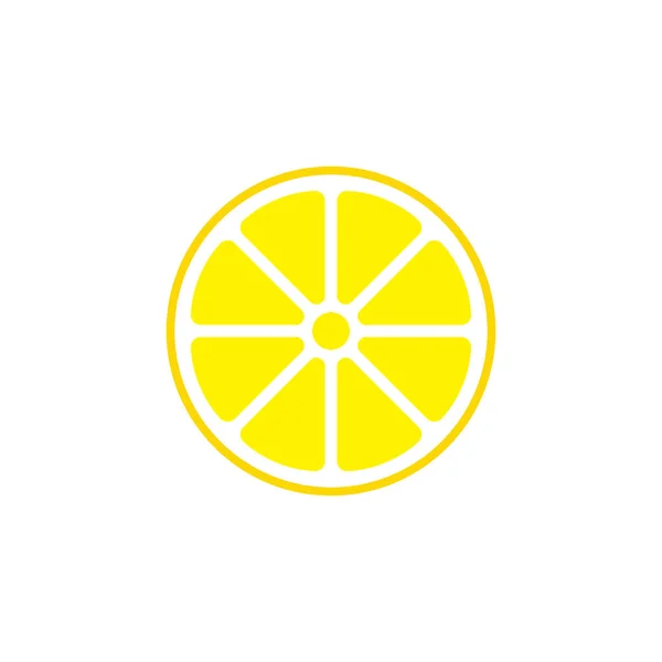 Icône Illustration Vectorielle Fruits Frais Citron — Image vectorielle