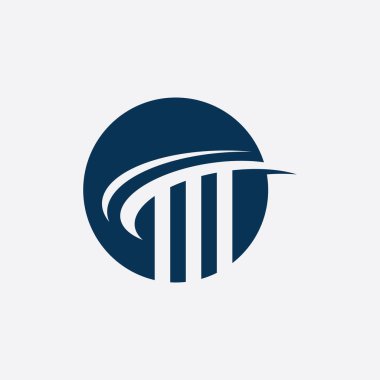 Sütun simgesi vektörü Logo Şablonu tasarımı