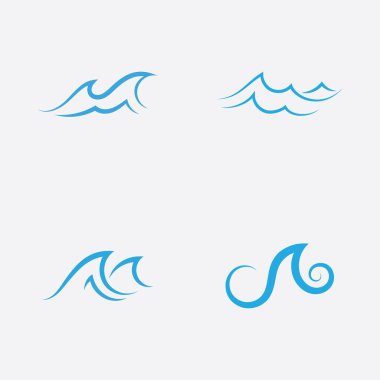 Su dalgası logo tasarım vektör şablonu