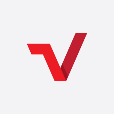 V Harfi Logo İş Şablonu Vektör Simgesi Simgesi