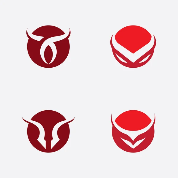Taurus Logo Template Red Bull Taurus Logo Template Vector Pictogram — Stockvector