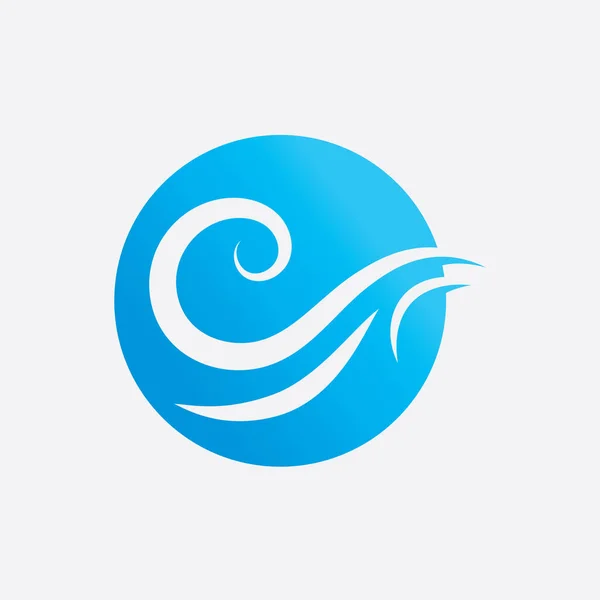 Símbolo Onda Água Ícone Vetor Logo —  Vetores de Stock