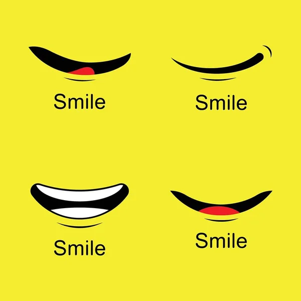Sonrisa Emote Vector Template Design — Vector de stock