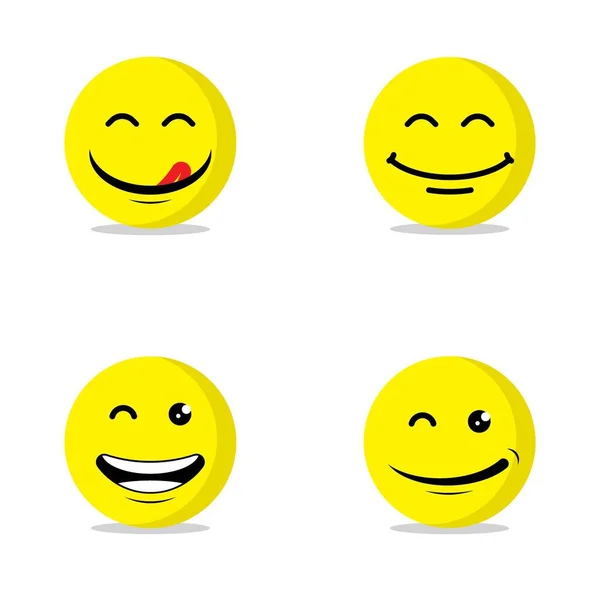 Smile Emote Vector Template Design — Stock Vector