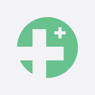 Tıbbi Logo işareti, şablon vektör çizimi tasarımı