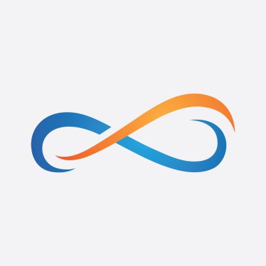 Sonsuzluk simgesi, vektör şablon tasarımı